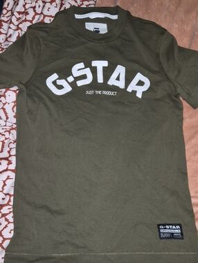 G-Star Olive Green Short Sleeve Logo Tee